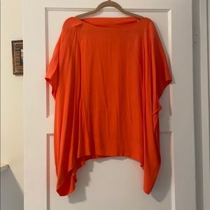 DVF coral silk top